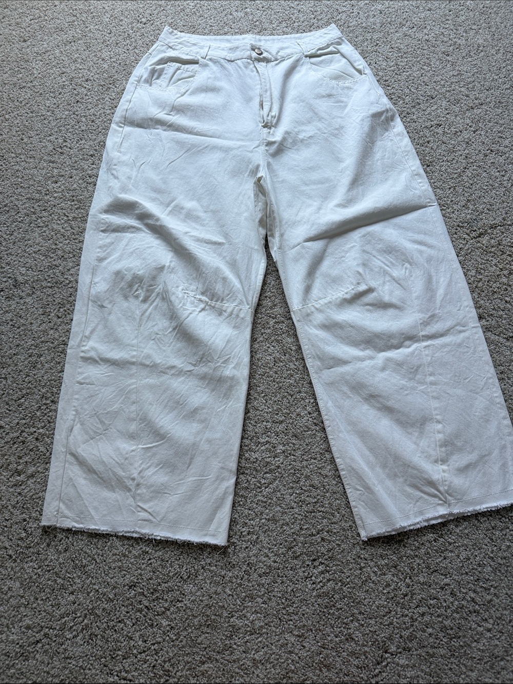 White Wide Leg Pants